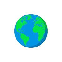 Flat planet Earth icon vector