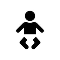 Baby in Diaper Silhouette Icon. Sign of Toilet Room with Station for Changing Nappy. Childcare WC Symbol. Nursery Room Sign. Restroom for Mother and Child Icon. Isolated Vector Illustration.