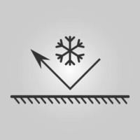 Cold-resistant coating. Snowflake icon. Waterproof illustration vector