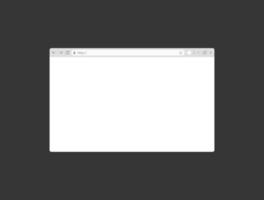 Simple empty white template for web browser. Blank mockup browser page for website. Search bar. Vector