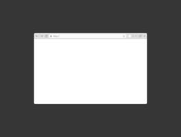 Simple empty white template for web browser. Blank mockup browser page for website. Search bar. Vector