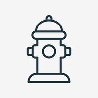 Fire Hydrant Line Icon. Fire Extinguishing Hydrant Linear Icon. Isolated Vector Illustration.