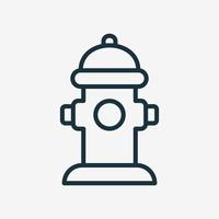 Fire Hydrant Line Icon. Fire Extinguishing Hydrant Linear Icon. Isolated Vector Illustration.