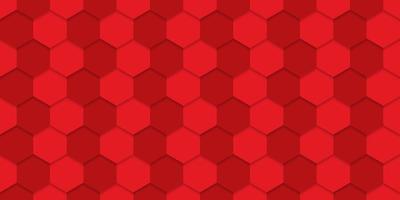 Light Red Hexagon Modern Pattern. Bright Hex Texture. Digital Blank Banner for Technology, Science, Chemistry. Hexagonal Red Futuristic Background. Modern Wallpaper Design. Vector Illustration.