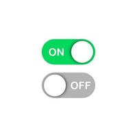botones de interruptor de encendido y apagado. icono para la aplicación y la interfaz de usuario. interfaz de usuario. vector