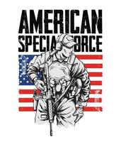 american soldier illustration vector