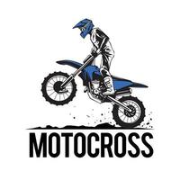 ilustraciones de motocross para el diseño de elementos vector