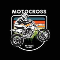 ilustraciones de motocross para el diseño de elementos vector