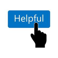 Helpful button with mouse cursor. Vector