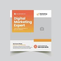 Digital business marketing social media post banner template vector