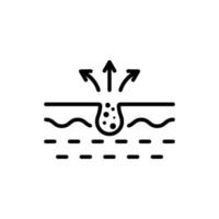 Cleansing Clogged Deep Pore Line Icon. Facial Skin Care Linear Pictogram. Unclog Skin Face of Dirty Blackhead and Dust Outline Icon. Isolated Vector Illustration.