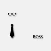 Boss icon. Happy Boss's day. Poster for international chief day. Vector