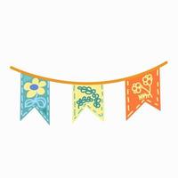 Festive flags on the theme of spring and flowers. vector