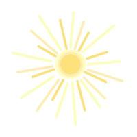 Stylized sun as a design element. vector