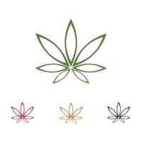 diseño de logotipo de cannabis vector