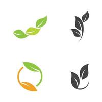 set of leaf logo vector