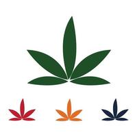 diseño de logotipo de cannabis vector