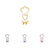 chef hats logo vector