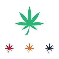 diseño de logotipo de cannabis vector