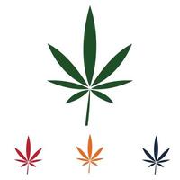 diseño de logotipo de cannabis vector