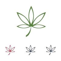 diseño de logotipo de cannabis vector