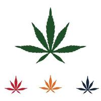 diseño de logotipo de cannabis vector