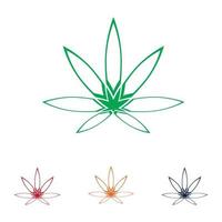 diseño de logotipo de cannabis vector