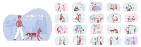 Eye Disease Compositions Set vector