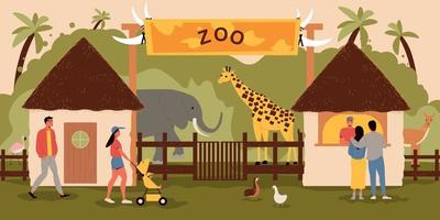 Zoo Entrance Background vector