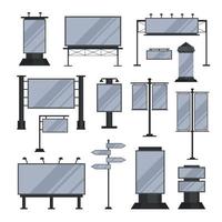 conjunto de lugares de anuncios callejeros vector