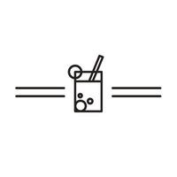 Simple drink logo vector