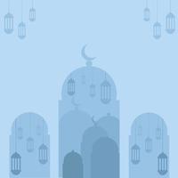 Flat ramadhan background vector