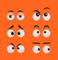 eye cute expression set vector