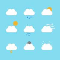 conjunto de iconos de nube vector