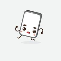 Free Smart Phone Character. Funny Smart Phone. Cute Smart Phone. Smartphone Logo. vector