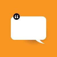 Banner, speech bubble, text box, poster and sticker concept with sample text. white bubble message on orange background for banner, poster. vector