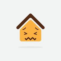 icono de vector de casa. emoji de la casa. icono de la casa divertida.