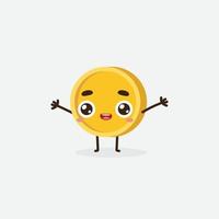 Free coin cartoon. Coin character. Coin Vector
