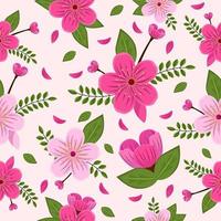 Seamless Pattern  Cherry Blossom Background vector