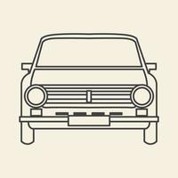 classic car lines vintage old automotive logo vector icon symbol graphic design illustration