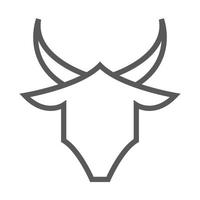 unique shape lines cow head logo symbol vector icon illustration graphic design