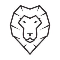 lines hipster head lion logo symbol vector icon illustration graphic design