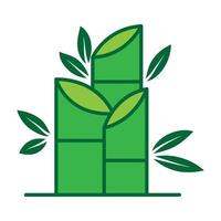 abstract bamboo green logo symbol vector icon illustration graphic design