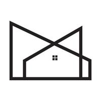 líneas modernas casa minimalista logo símbolo vector icono ilustración diseño gráfico