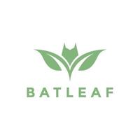 animal bat leaf logo design, vector graphic symbol icon illustration creative idea