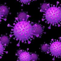 patrón de covid-19 violeta o púrpura de textura transparente. repetición de coronavirus epidémico de fondo. vector