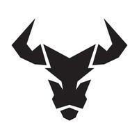 cabeza de forma moderna vaca o búfalo logotipo símbolo vector icono ilustración diseño gráfico