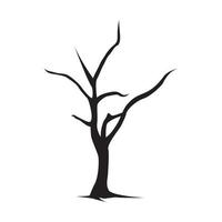 silhouette dry tree simple logo symbol vector icon illustration graphic design
