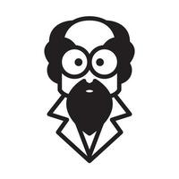 man bald science  logo symbol vector icon illustration graphic design