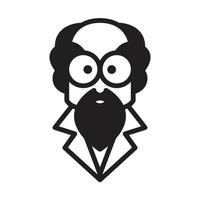 man bald science  logo symbol vector icon illustration graphic design